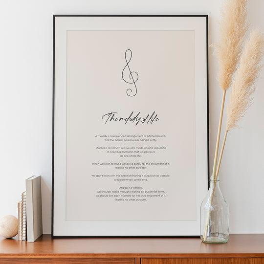 'The melody of life' print