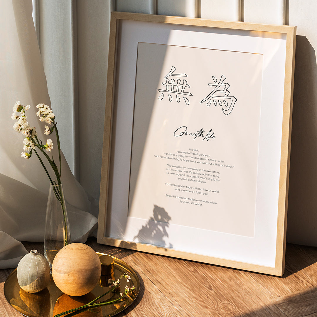 'Go with life' print
