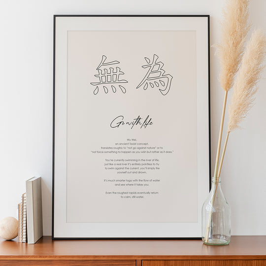 'Go with life' print