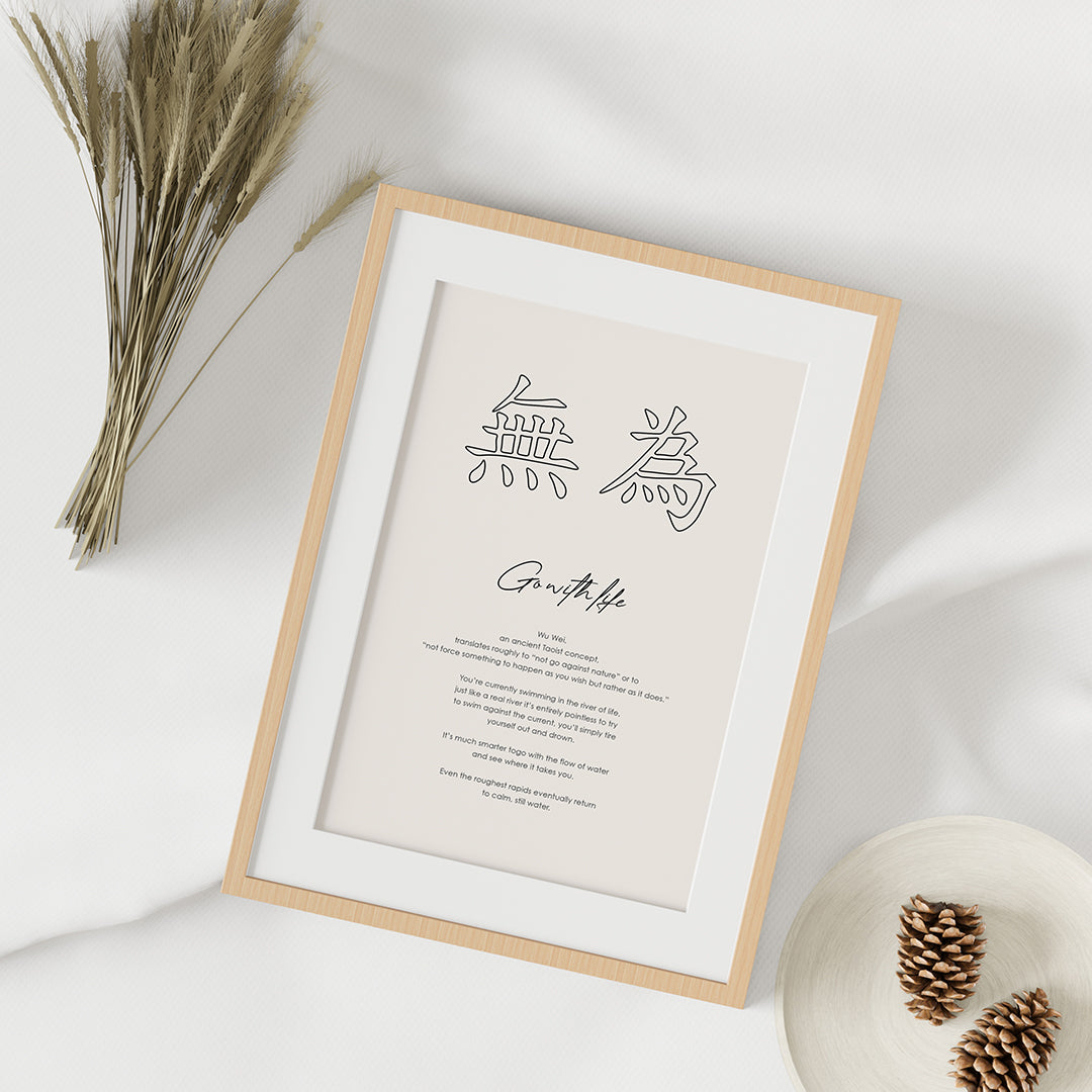 'Go with life' print